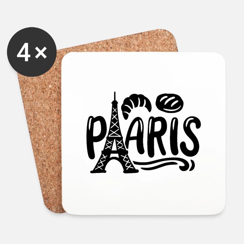 PARIS - Untersetzer (4er-Set) - Weiß