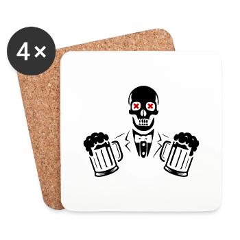 Marié Bière Mariage - Dessous de verre (lot de 4) - blanc - Devant