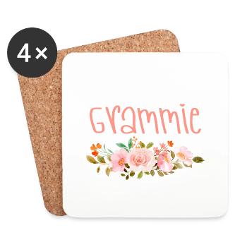 Glück Ist, Grammie Blumenblume Oma zu sein - Untersetzer (4er-Set) - Weiß - Vorne