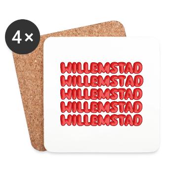 Don pour Willemstad - Dessous de verre (lot de 4) - blanc - Devant