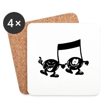 note - Untersetzer (4er-Set) - Weiß - Vorne