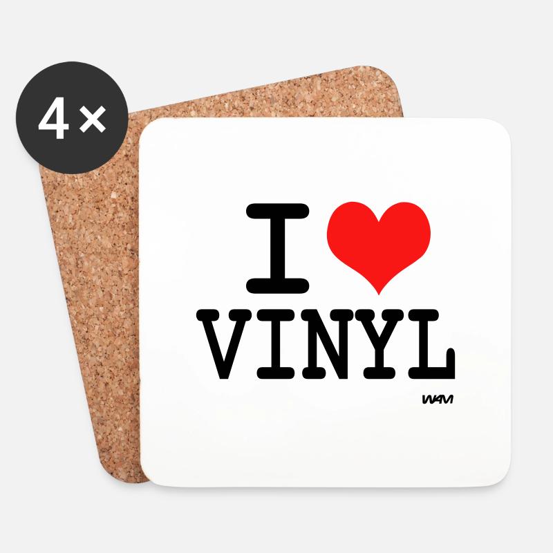 vinyl - Untersetzer (4er-Set) - Weiß