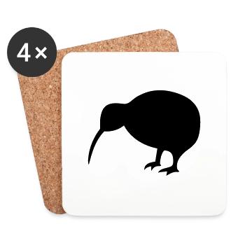 Kiwi - Untersetzer (4er-Set) - Weiß - Vorne