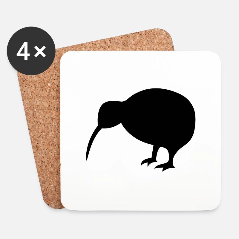 Kiwi - Untersetzer (4er-Set) - Weiß