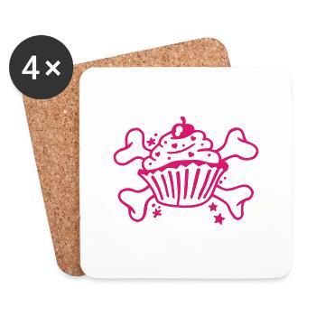 Muffin Kids - Untersetzer (4er-Set) - Weiß - Vorne