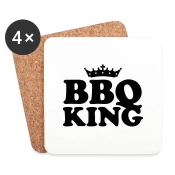 bbq king DE - Untersetzer (4er-Set) - Weiß - Vorne