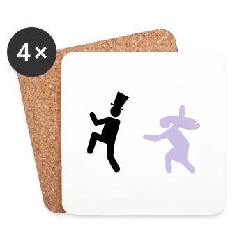 Running Groom - Dessous de verre (lot de 4) - blanc - Devant