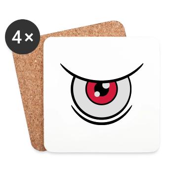 Big Eye - Coasters (set of 4) - white - Front