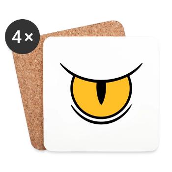 Big Reptile's Eye - Coasters (set of 4) - white - Front