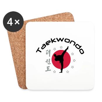 taekwondo_3 - Coasters (set of 4) - white - Front