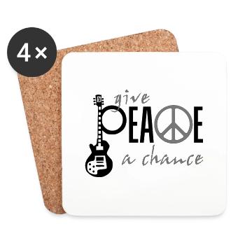 give_ peace_a_chance - Untersetzer (4er-Set) - Weiß - Vorne