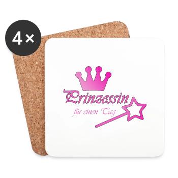Prinzessin - Untersetzer (4er-Set) - Weiß - Vorne