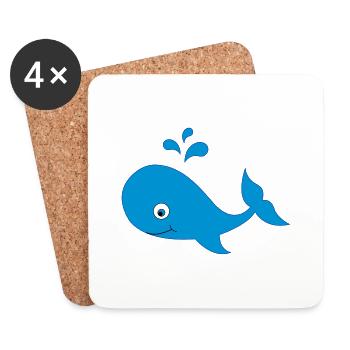 wale - Coasters (set of 4) - white - Front