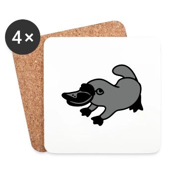 Platypus - Coasters (set of 4) - white - Front