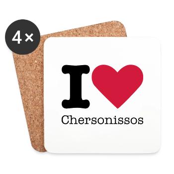I Love Chersonissos - Untersetzer (4er-Set) - Weiß - Vorne