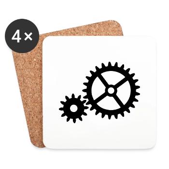 gears - Untersetzer (4er-Set) - Weiß - Vorne