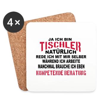 Tischler Beratung - Untersetzer (4er-Set) - Weiß - Vorne