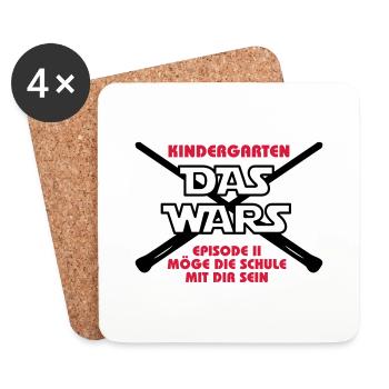 DAS WARS_v2 - Untersetzer (4er-Set) - Weiß - Vorne