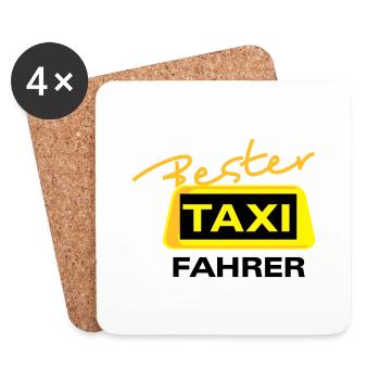 Bester Taxi Fahrer 1 - Untersetzer (4er-Set) - Weiß - Vorne