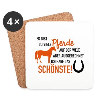 Schönstes Pferd - Untersetzer (4er-Set) - Weiß - Vorne