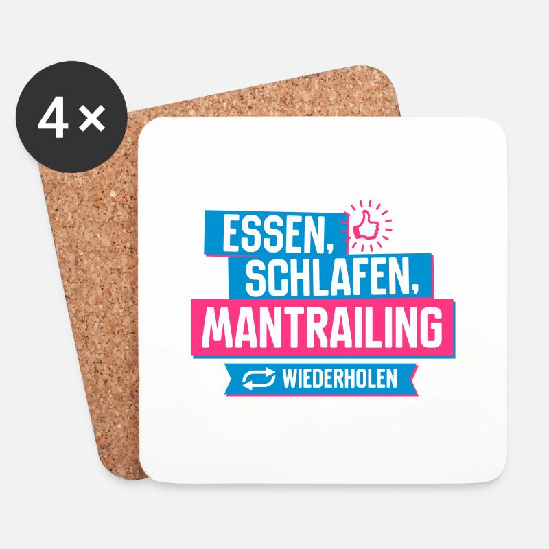 Hobby Mantrailing - Untersetzer (4er-Set) - Weiß
