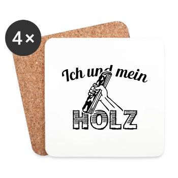 Ich und mein Holz - pur 1 - Untersetzer (4er-Set) - Weiß - Vorne