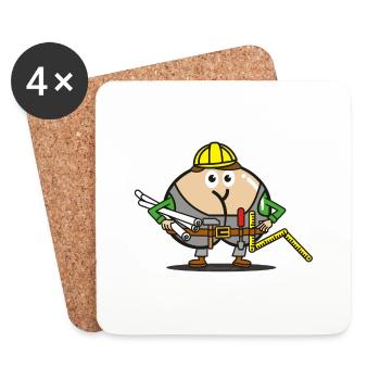 Assmex Baumeister - Untersetzer (4er-Set) - Weiß - Vorne
