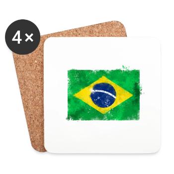 Brasil - Dessous de verre (lot de 4) - blanc - Devant