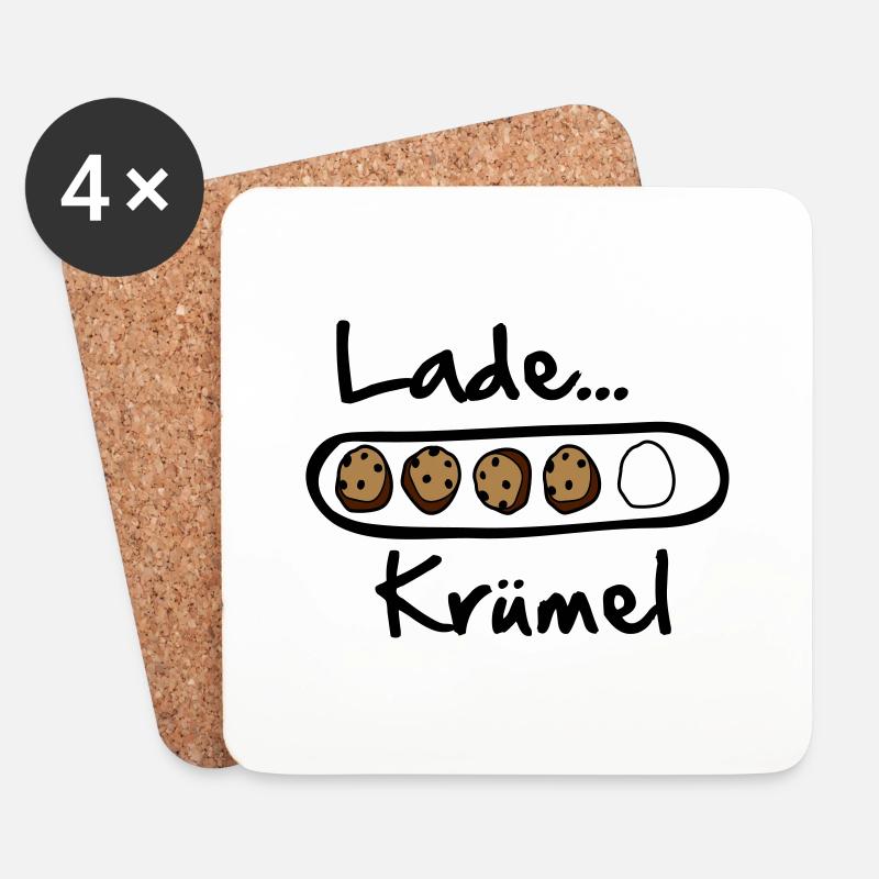Lade... Krümel - Untersetzer (4er-Set) - Weiß