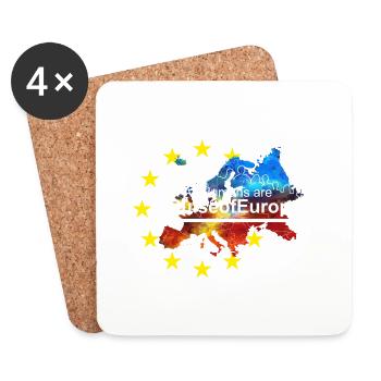 Pulse of Europe - Untersetzer (4er-Set) - Weiß - Vorne