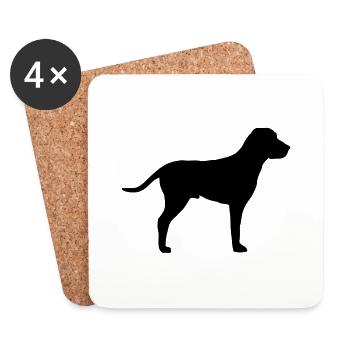 Hund - Untersetzer (4er-Set) - Weiß - Vorne