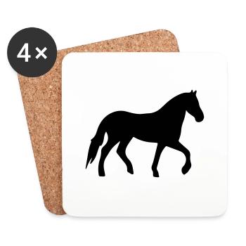 horse - Untersetzer (4er-Set) - Weiß - Vorne