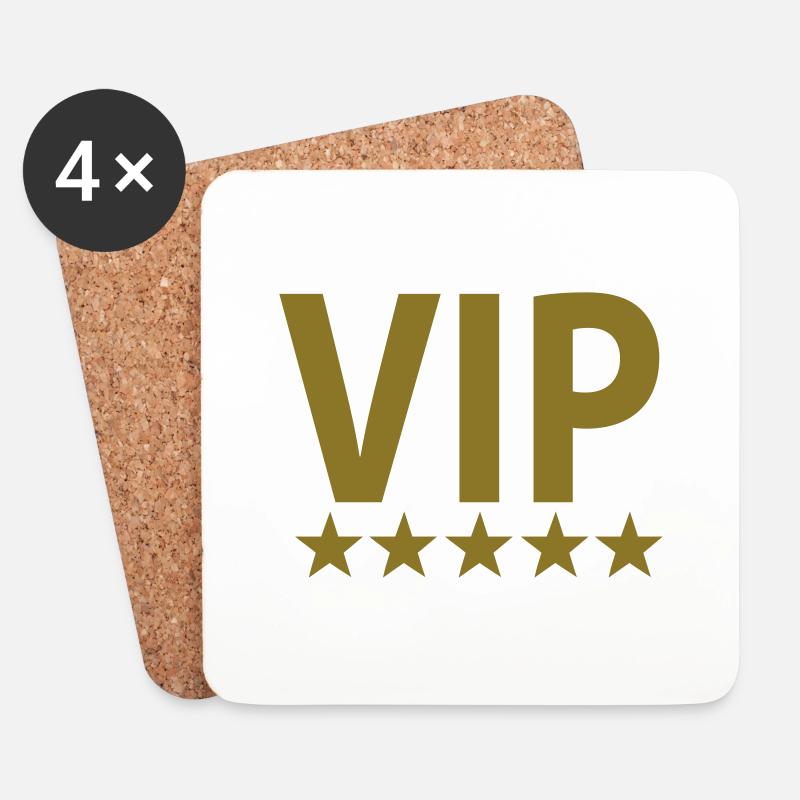 vip 5 star - Untersetzer (4er-Set) - Weiß
