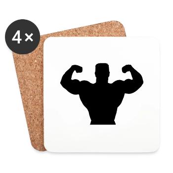 muscles_2 - Coasters (set of 4) - white - Front