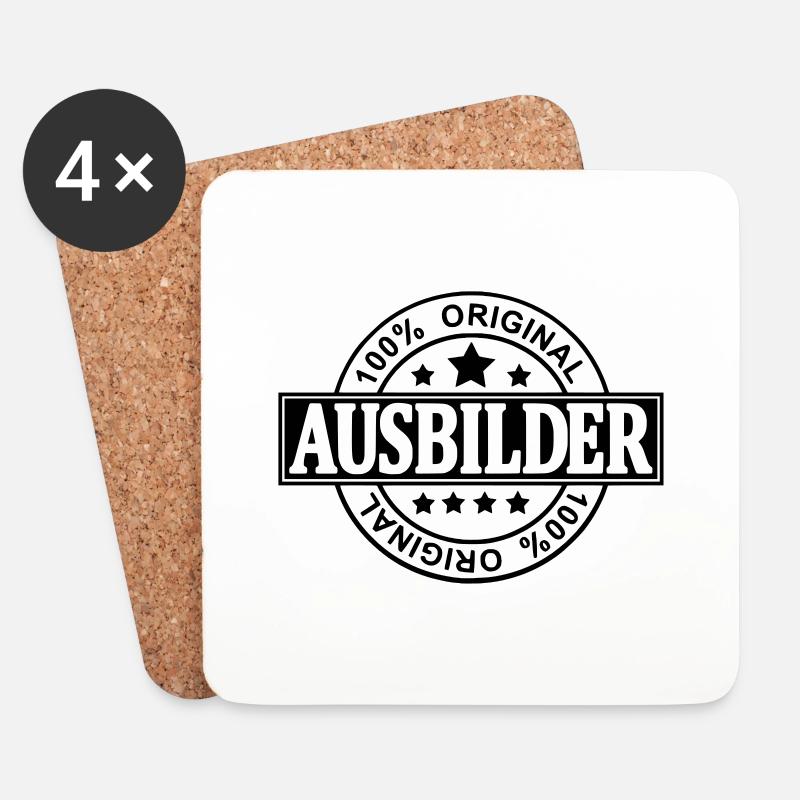 Ausbilder - Untersetzer (4er-Set) - Weiß