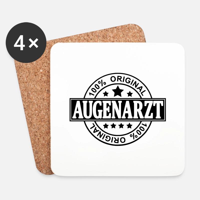 Augenarzt - Untersetzer (4er-Set) - Weiß