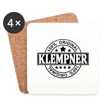 Klempner - Untersetzer (4er-Set) - Weiß - Vorne