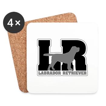 LABRADOR RETRIEVER LR - Untersetzer (4er-Set) - Weiß - Vorne
