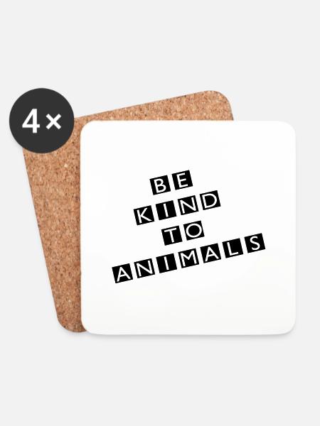Vegetarier - Untersetzer (4er-Set) - Weiß