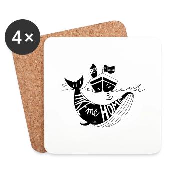 Take me home - Coasters (set of 4) - white - Front