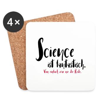 Science ist fantastisch - Untersetzer (4er-Set) - Weiß - Vorne