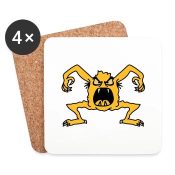 monster - Coasters (set of 4) - white - Front