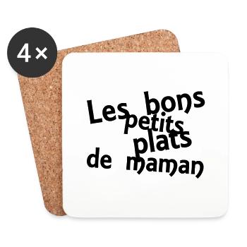 les bons petits plats de maman - Untersetzer (4er-Set) - Weiß - Vorne