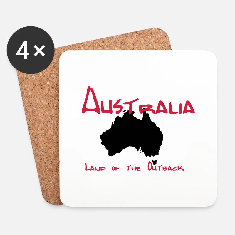 Australien - Untersetzer (4er-Set) - Weiß