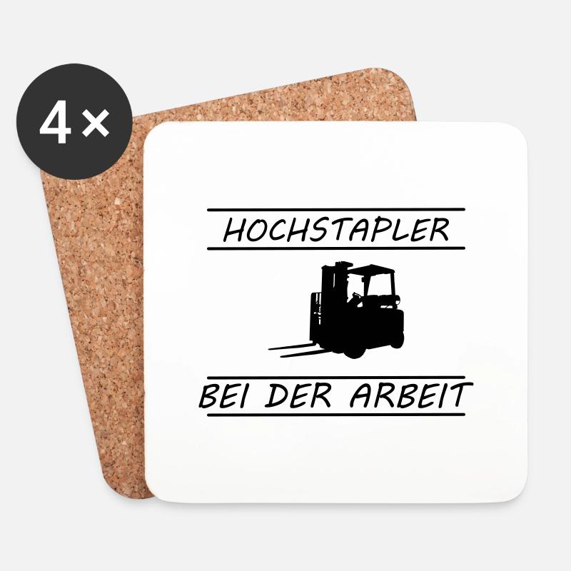 Hochstapler bei der Arbeit - Untersetzer (4er-Set) - Weiß