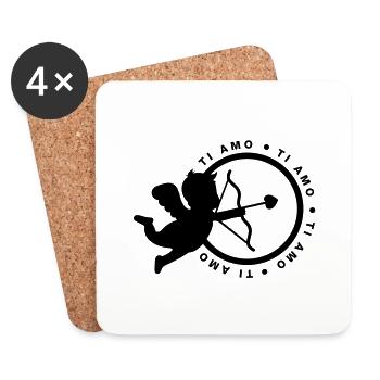 ti_amo_f1 - Coasters (set of 4) - white - Front