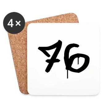 Graffiti : 76 - Coasters (set of 4) - white - Front