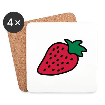 strawberry - Untersetzer (4er-Set) - Weiß - Vorne
