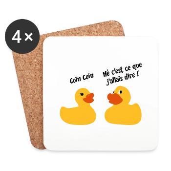 Duck - Coasters (set of 4) - white - Front