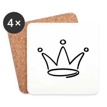 krone_king__f1 - Coasters (set of 4) - white - Front